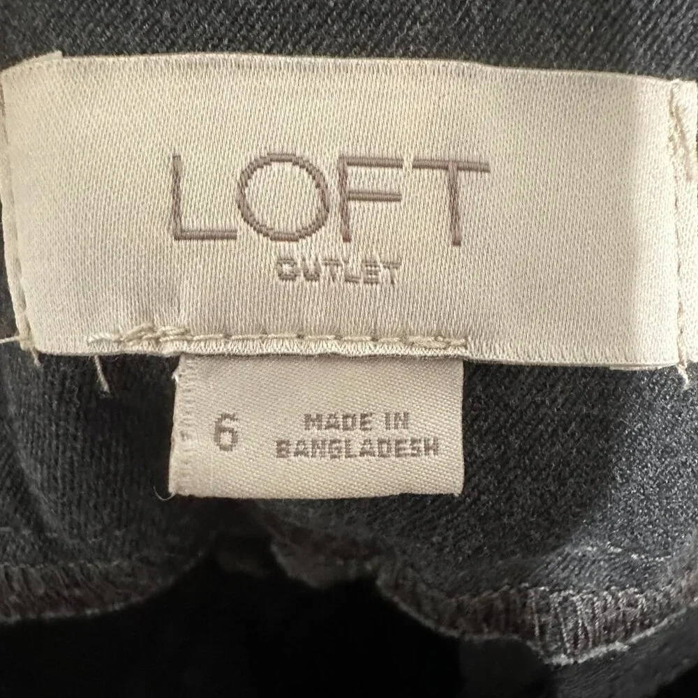 Loft Modern Skinny Ankle Charcoal Grey Pant - Picture 3 of 4